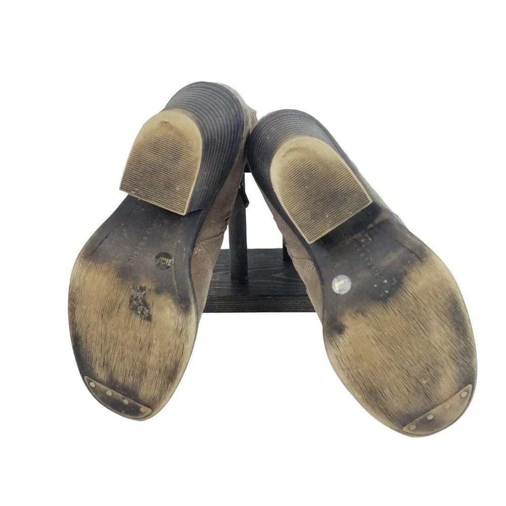 Lucky Brand Women's Everalda Tan Brown Side Zip Suede Ankle Booties Sz 7M - Picture 11 of 11